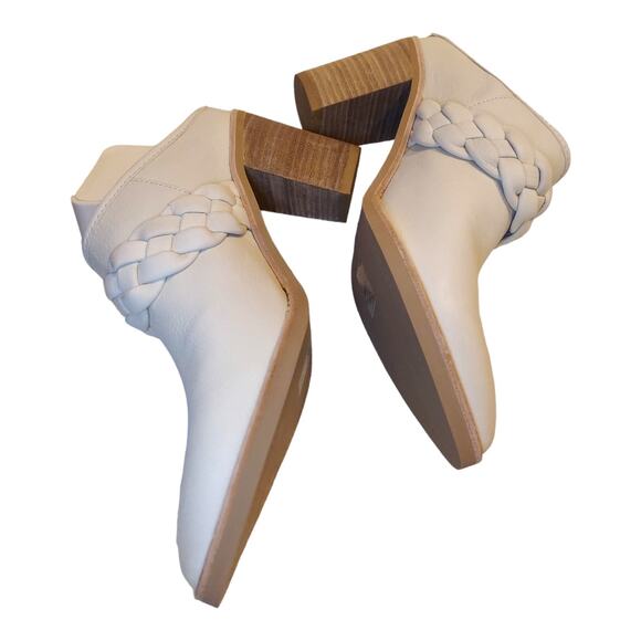 Dolce Vita Surla Ivory Braided Vamp Leather Womens US 7 Mule Festival Boho New - Picture 11 of 16